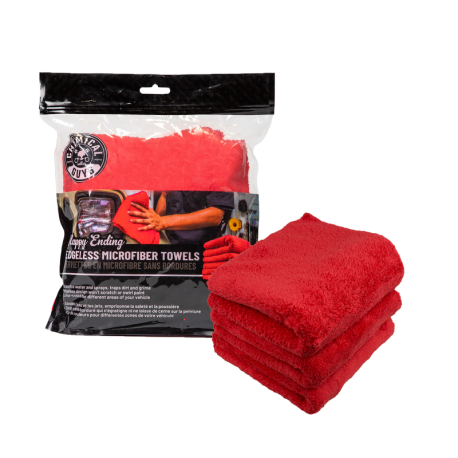Happy Ending Edgeless Microfiber Towel, Red (40 x 40 cm)